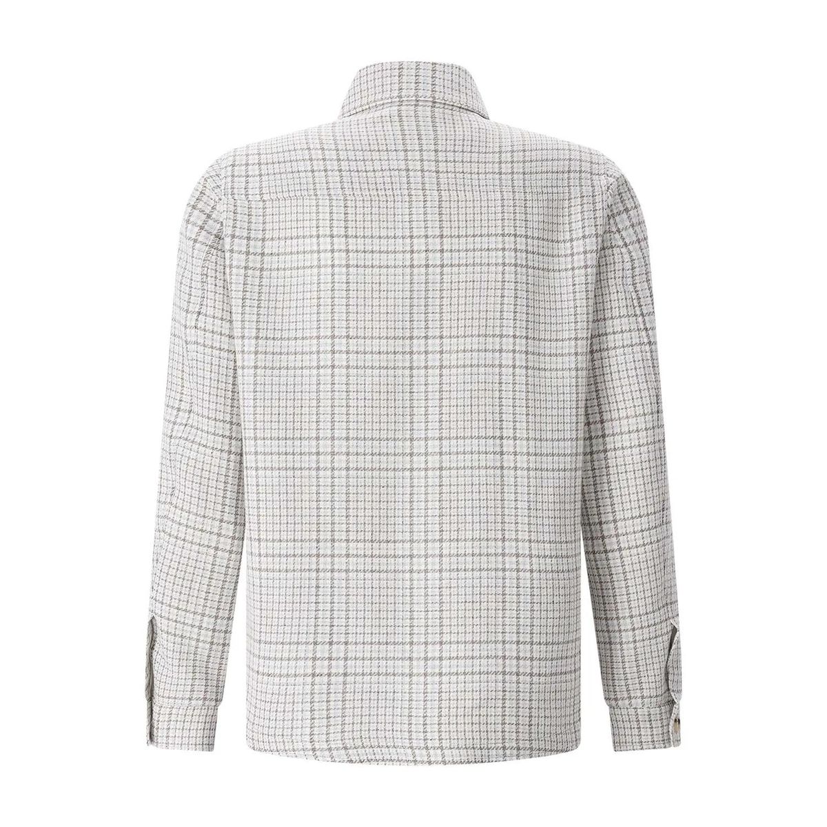 Glencheck-Karo-Overshirt aus Wollmischung