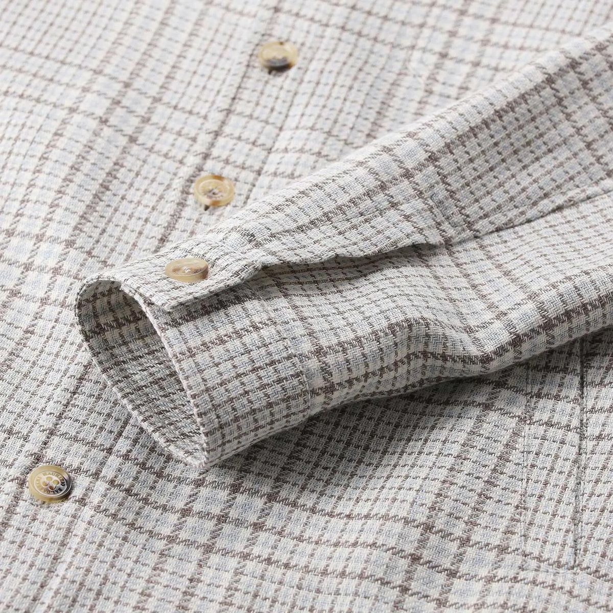 Glencheck-Karo-Overshirt aus Wollmischung