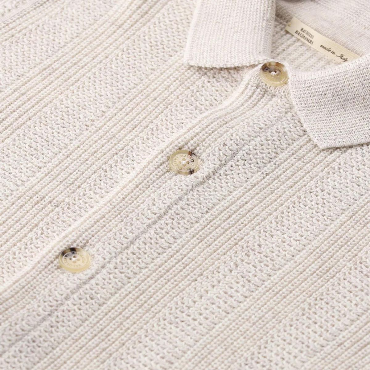 Strickjacke aus Leinengemisch mit Kragen