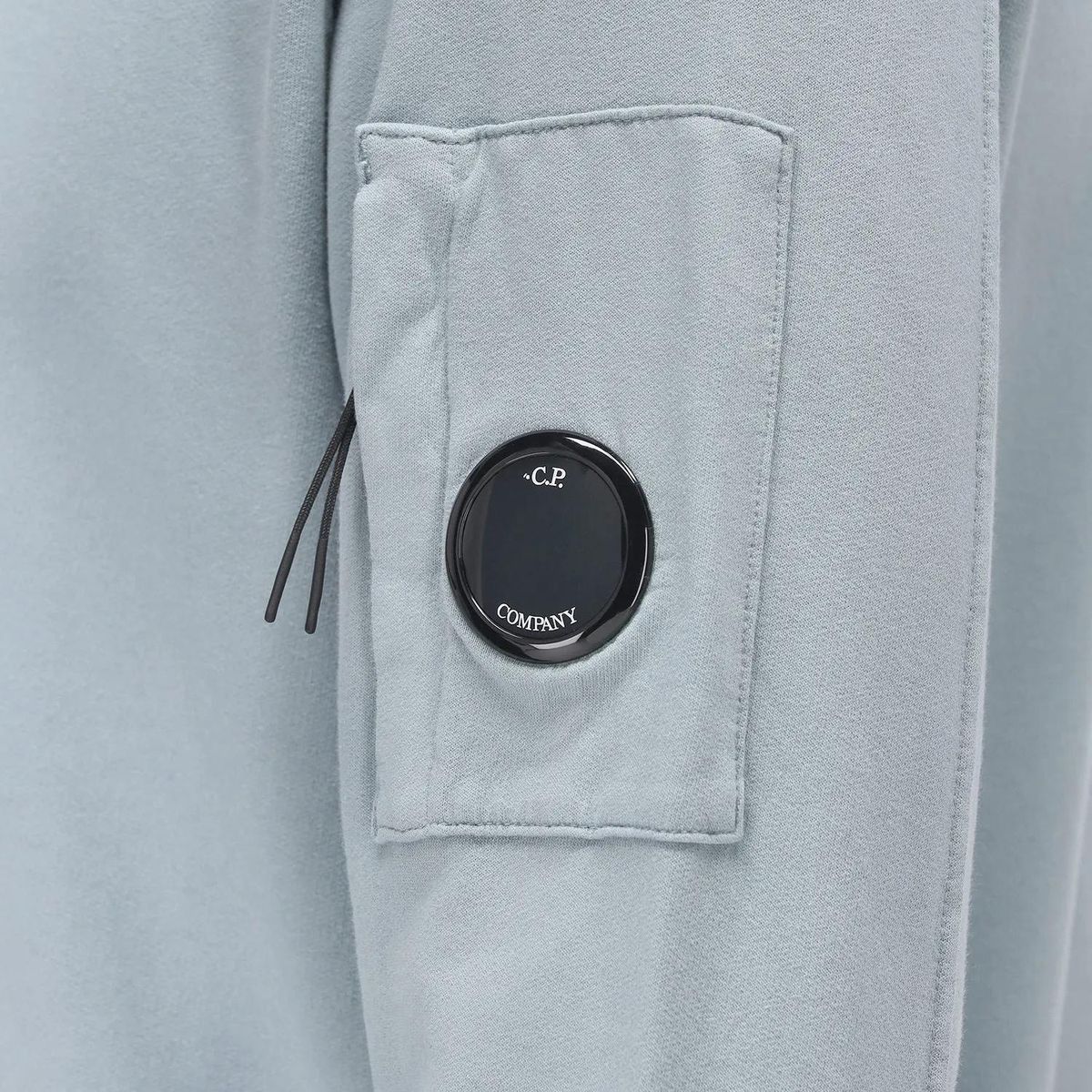 Hellblaues Baumwoll-Sweatshirt mit Rundhalsausschnitt