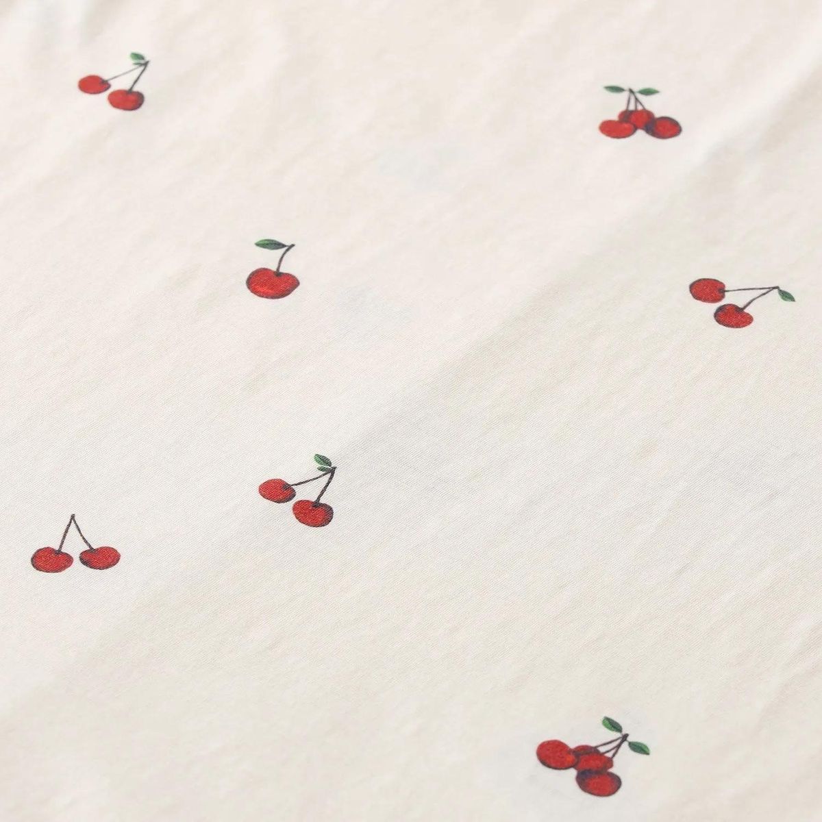 Lässiges Baumwoll-T-Shirt mit Kirschprint