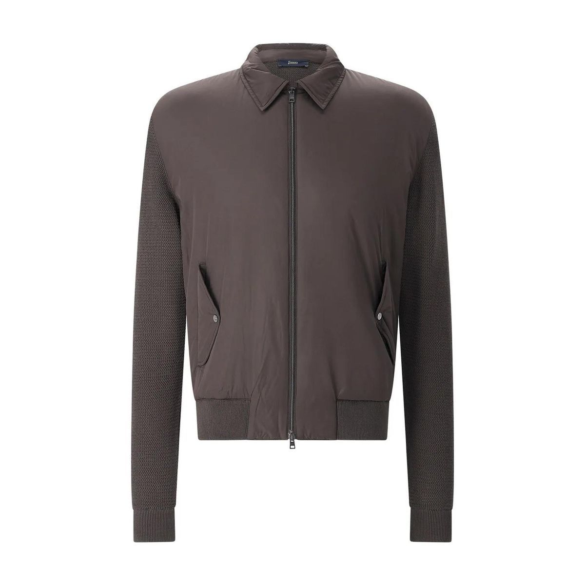 Leichte Hybrid-Jacke mit Strickärmeln