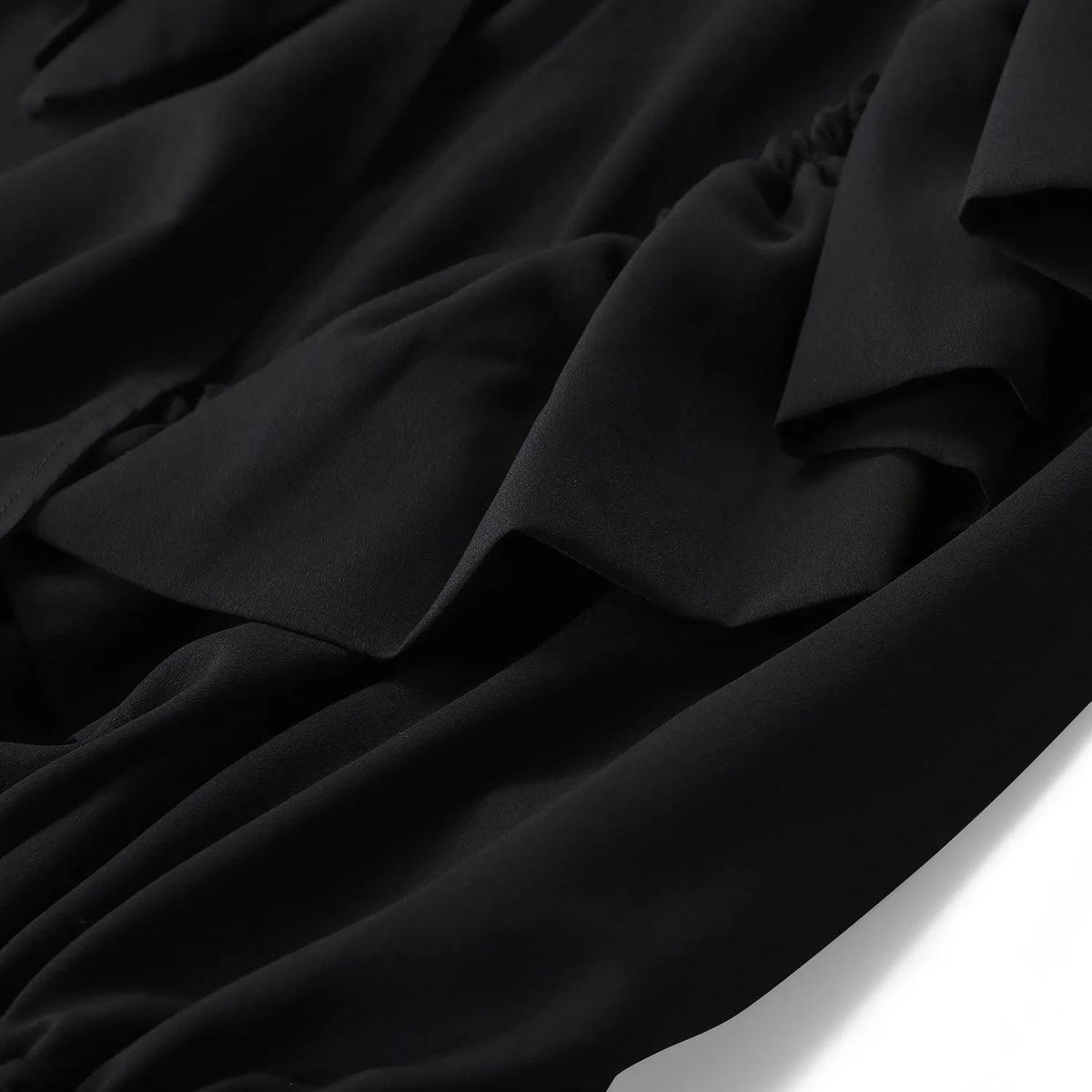 Rüschen Peplum Top mit geraffter Taille