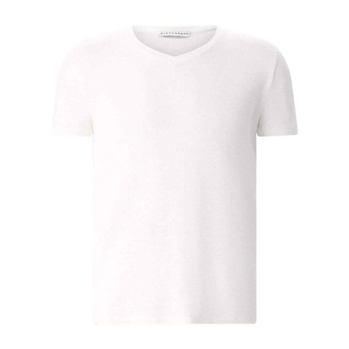 Modernes V-Ausschnitt Leinen T-Shirt