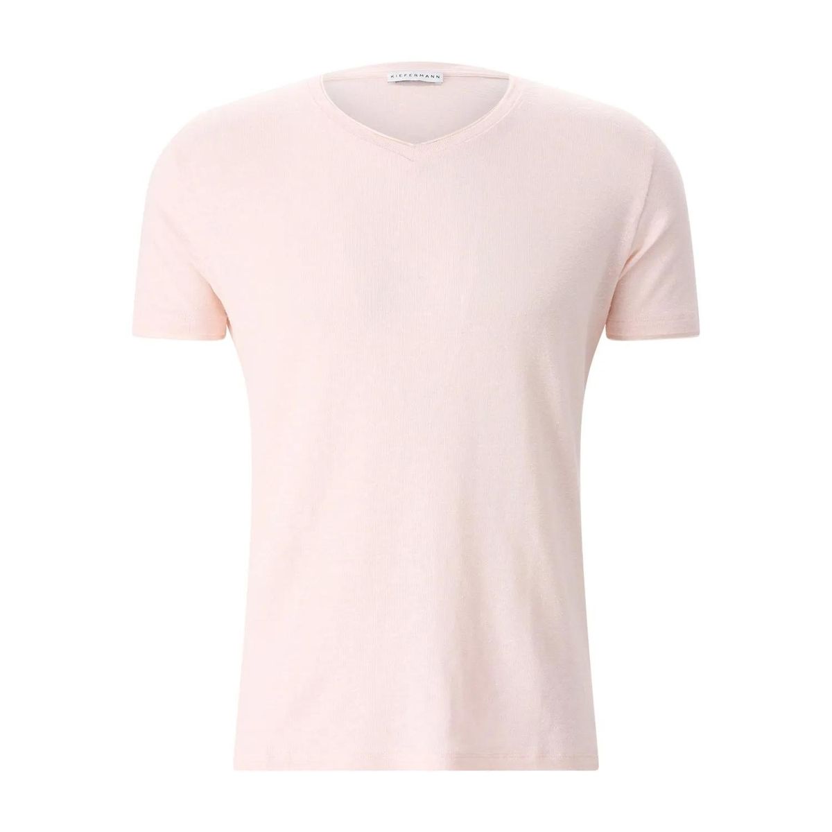 Modernes V-Ausschnitt Leinen T-Shirt