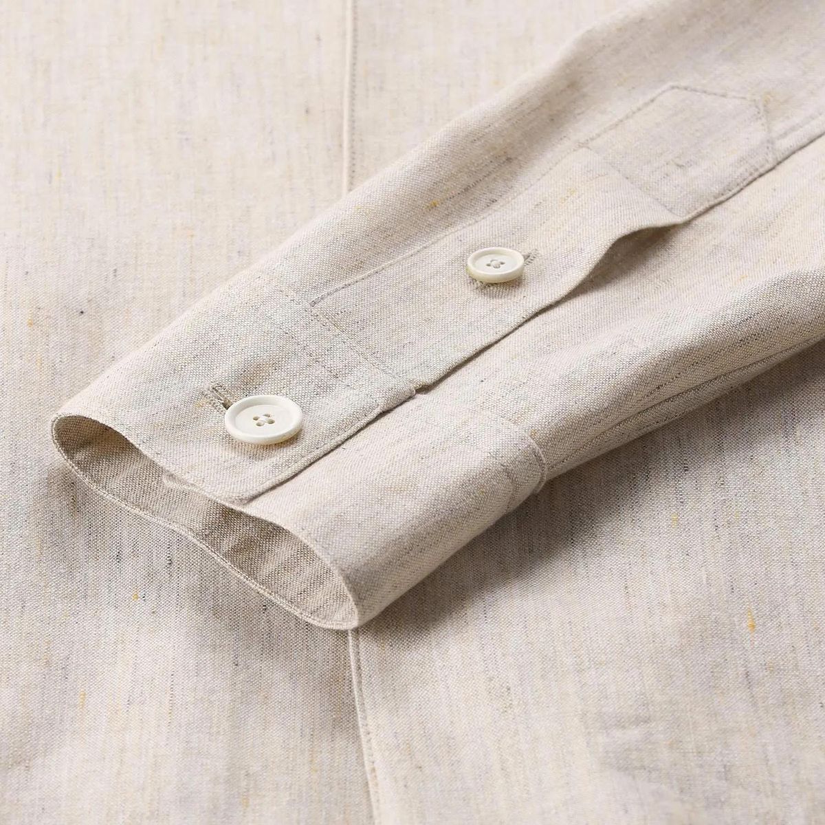 Overshirt mit Stehkragen aus Leinenmischung