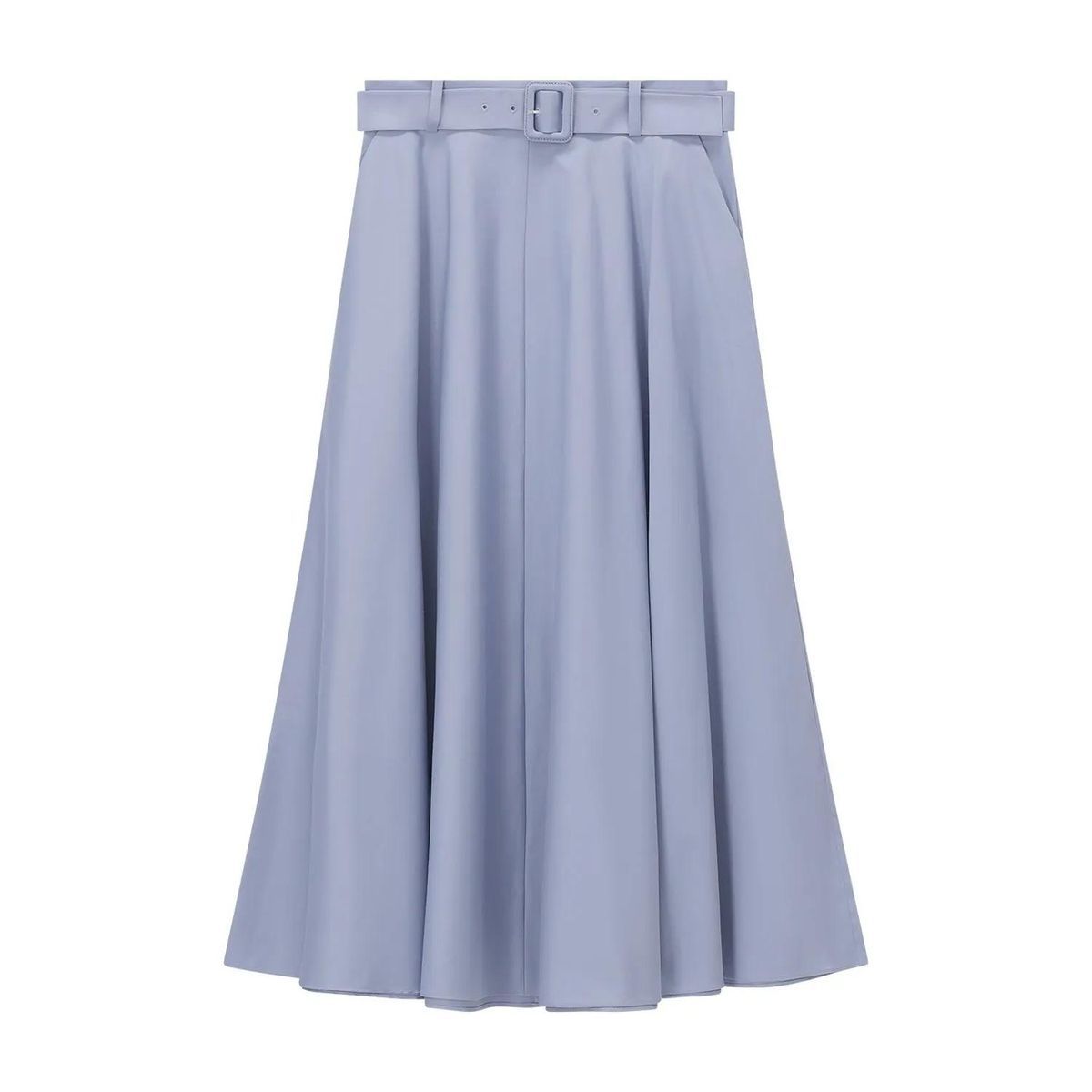 Eleganter A-Linien-Midi-Rock mit Gürtel