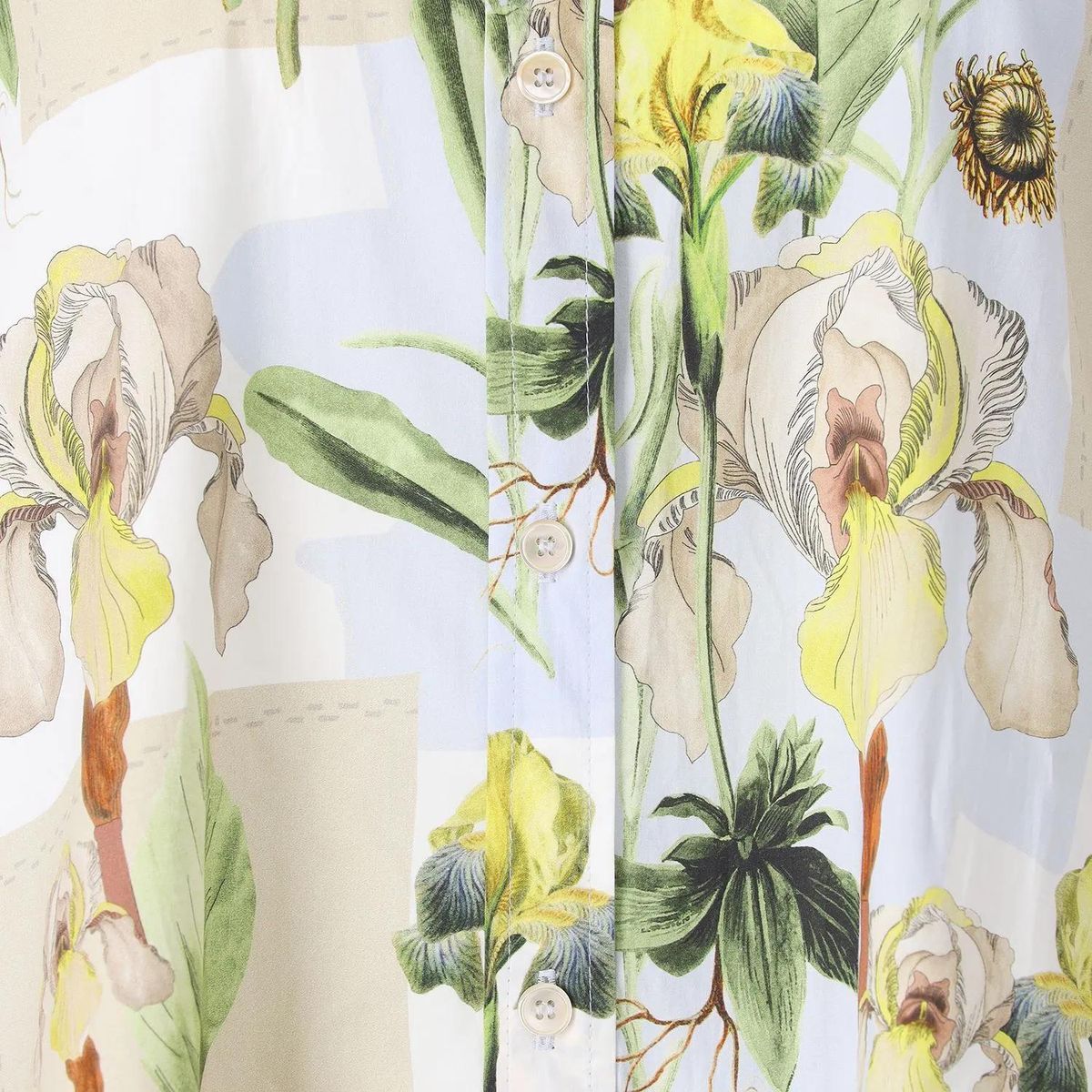 Blusenkleid aus Baumwolle mit Blumenmuster