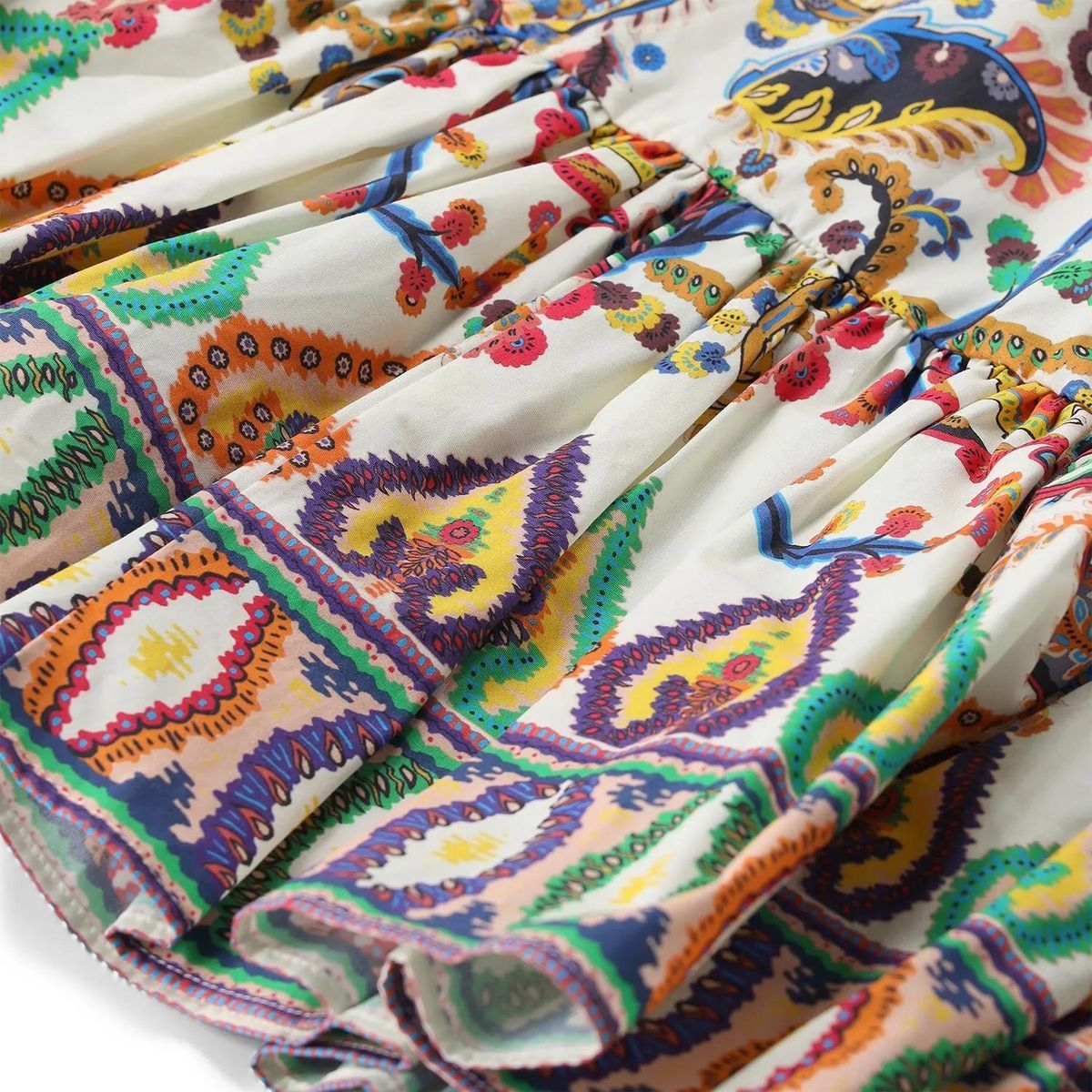 Ärmelloses Maxikleid mit Paisley-Muster