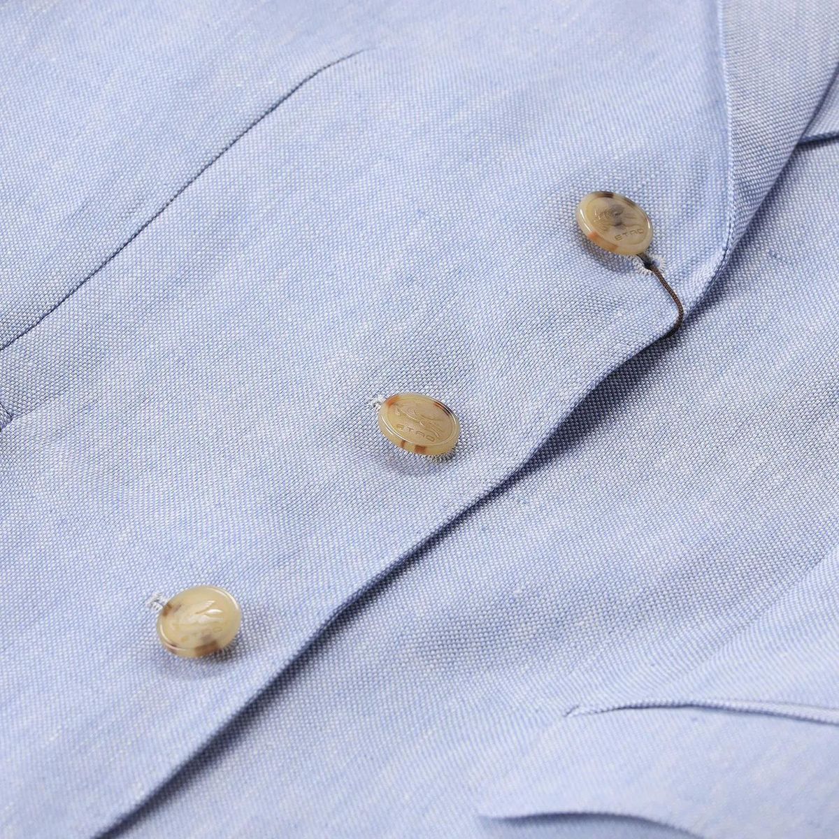 Leinenblazer mit Drei-Knopf-Verschluss