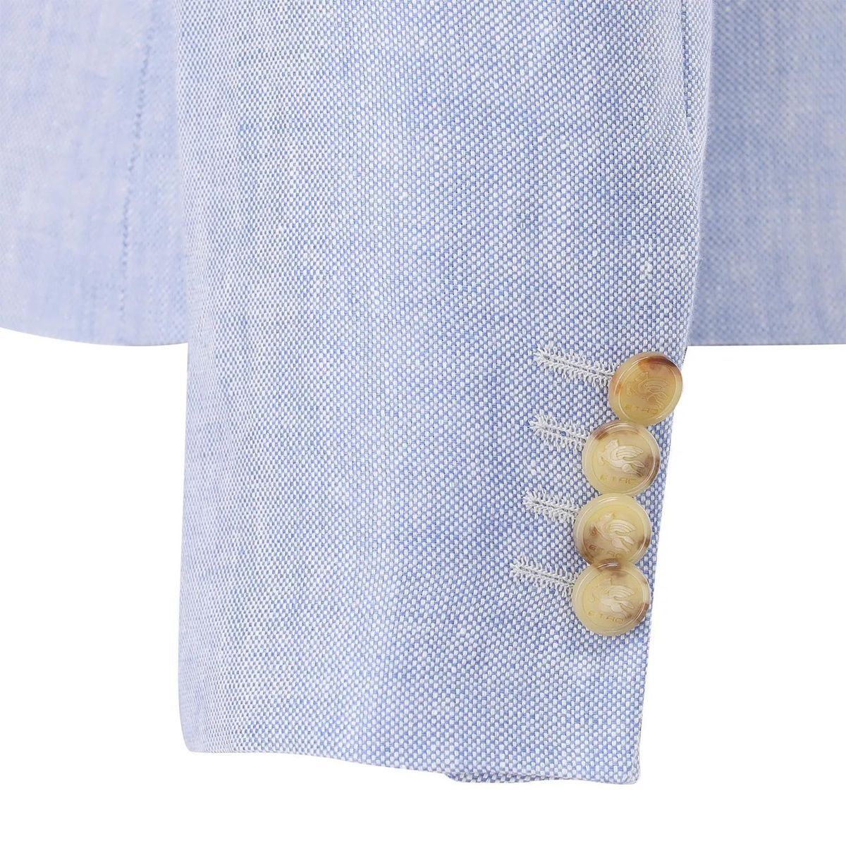 Leinenblazer mit Drei-Knopf-Verschluss