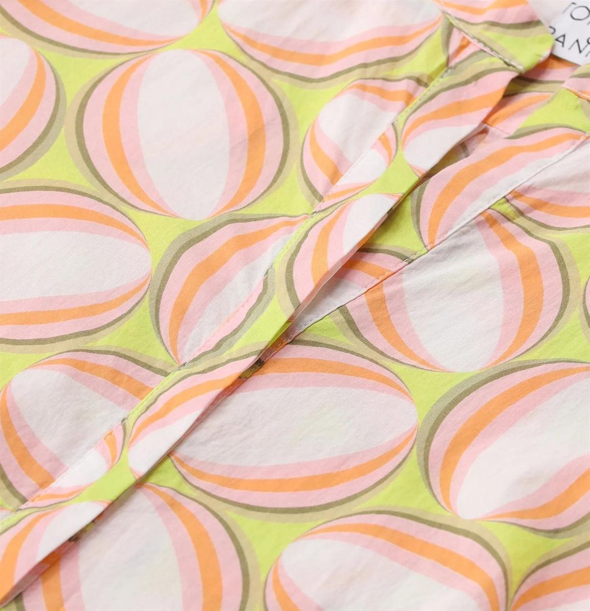 Bedruckte Langarmbluse aus Baumwolle