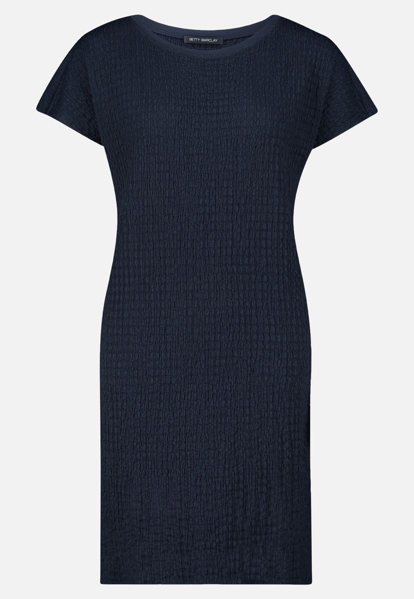 Kurzärmeliges Kleid aus strukturiertem Strick