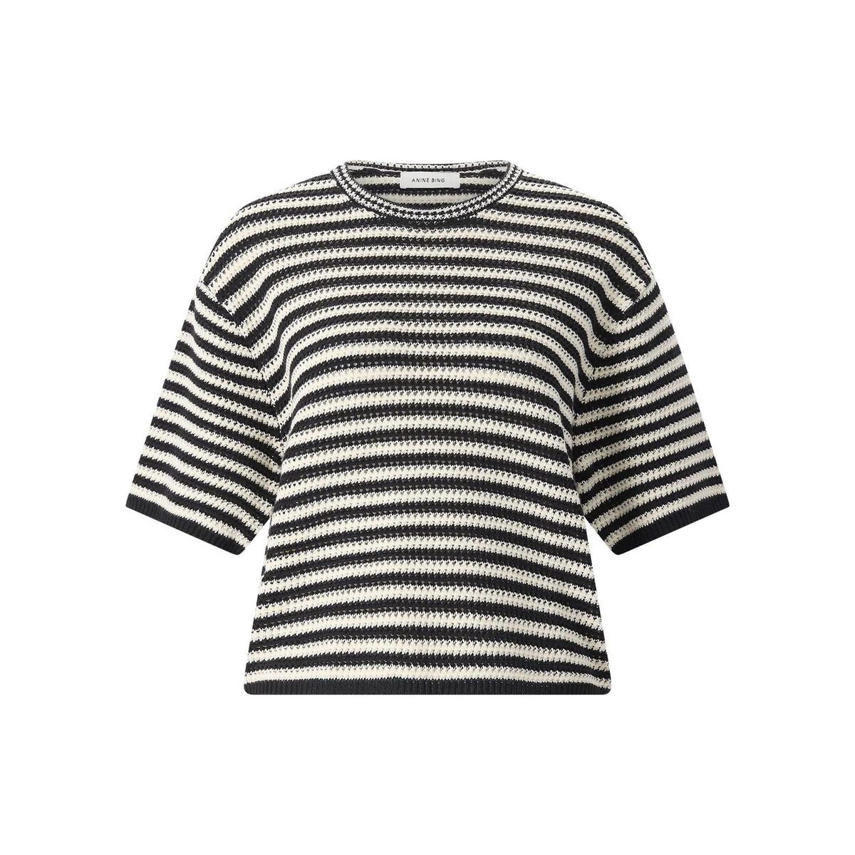 Gestreiftes Strickoberteil aus Baumwollmischung