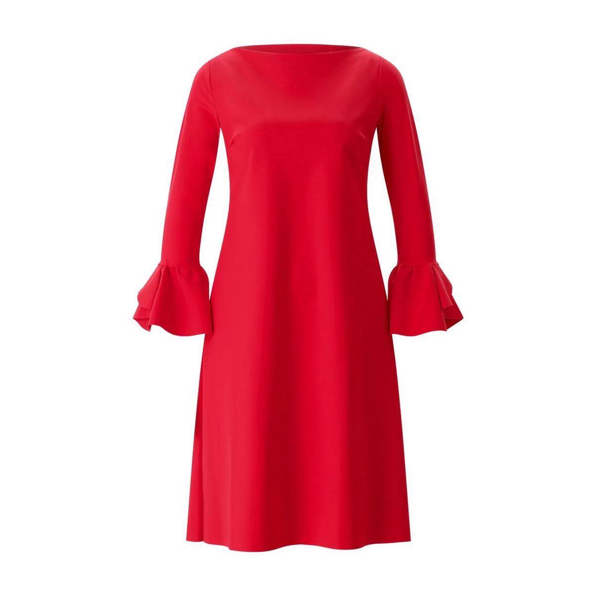 Elegantes A-Linien-Midikleid mit Rüschenärmeln