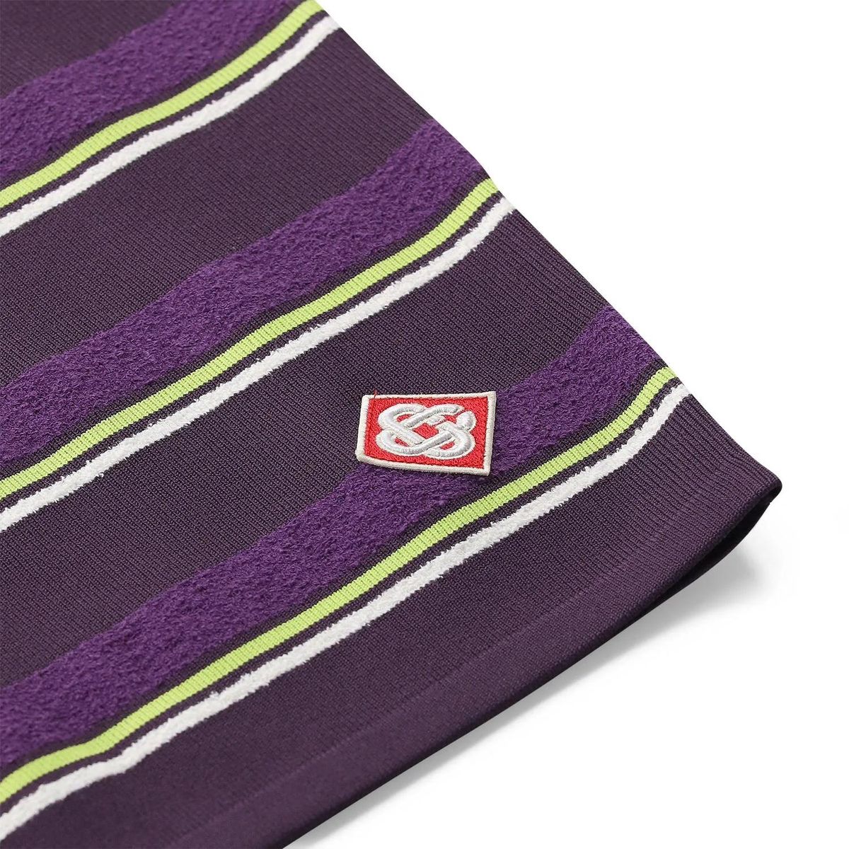 Gestreifter Strick-Midirock mit Logo