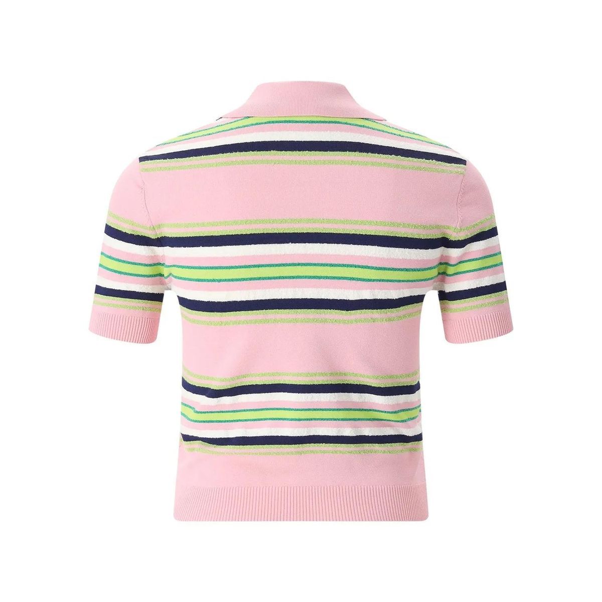 Gestreiftes Strick-Poloshirt mit Logo