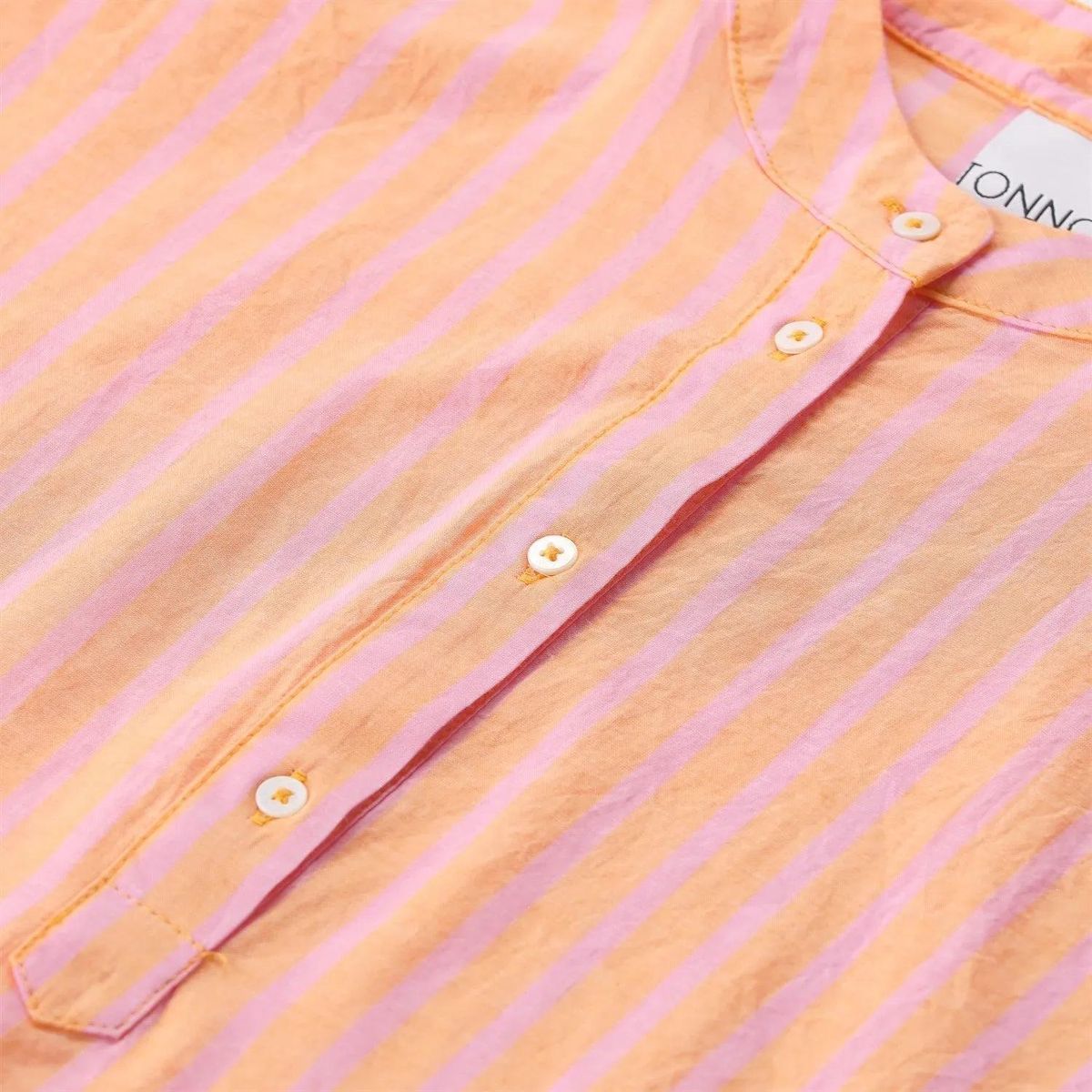 Gestreifte Baumwoll-Popover-Bluse