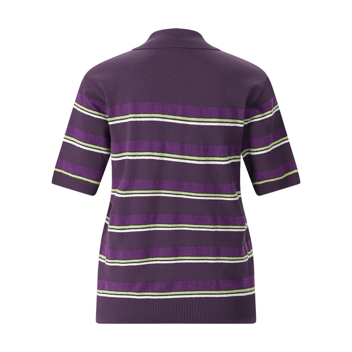 Gestreiftes Strick-Poloshirt mit Logo