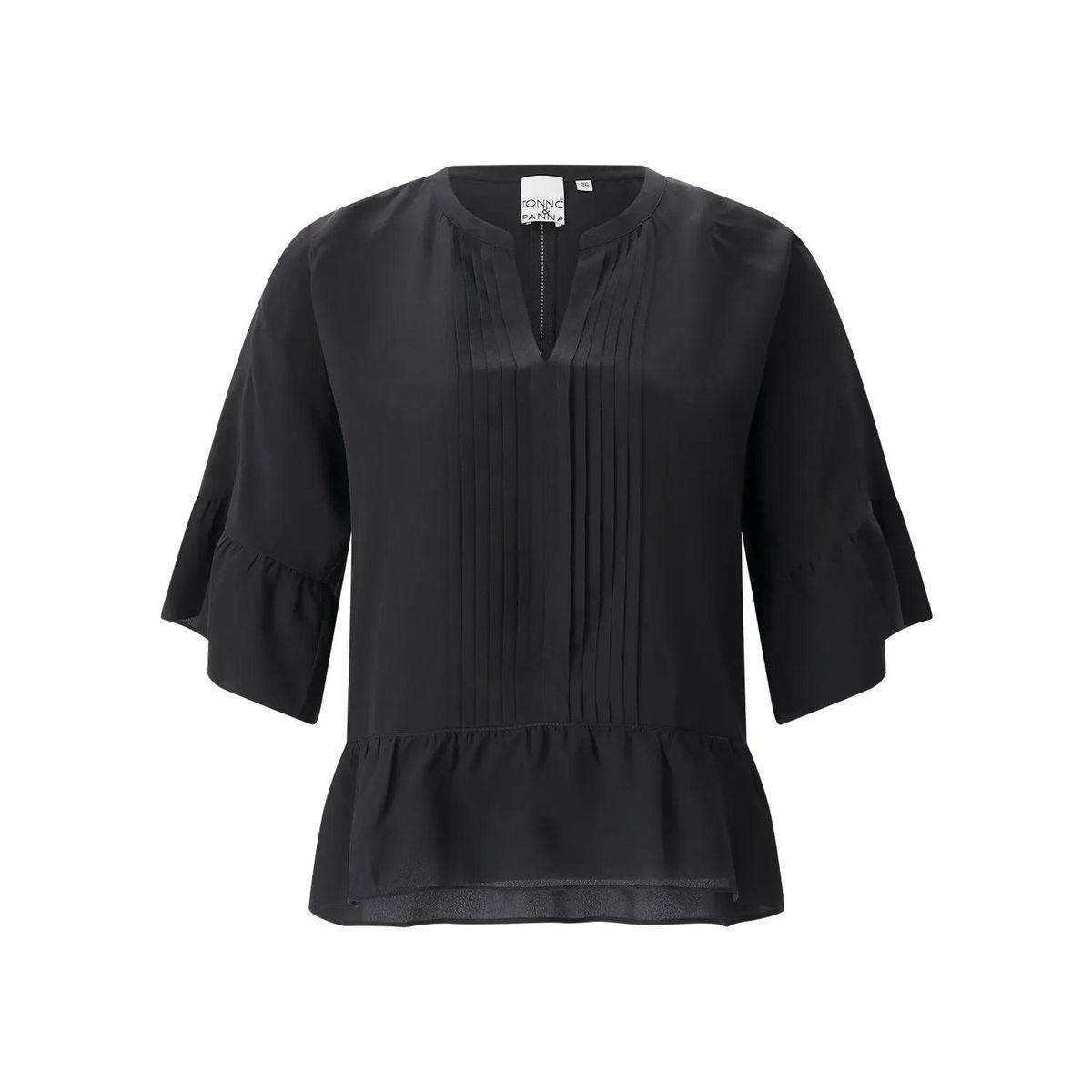 Elegante Seidenbluse mit Falten