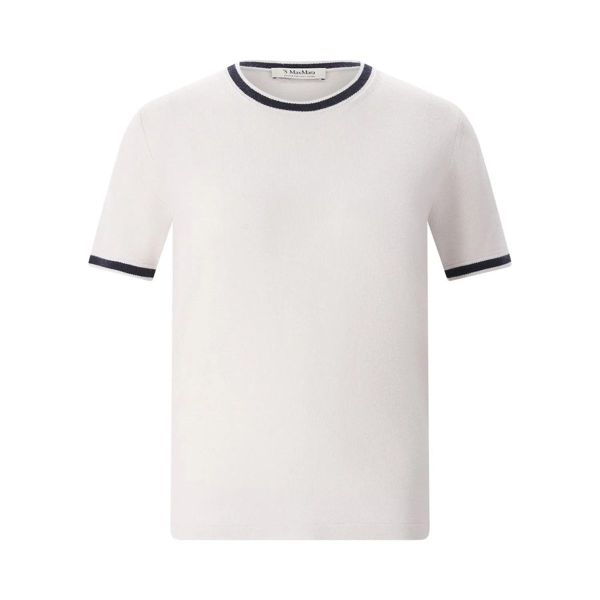 Gestricktes Kurzarm-Top mit Bündchen