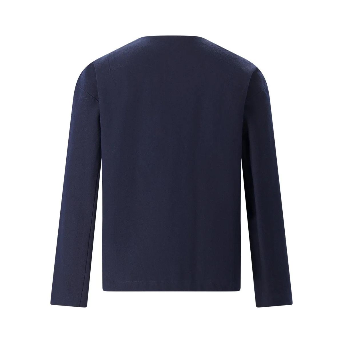 Marineblauer, kurzer Blazer aus Baumwollmischung