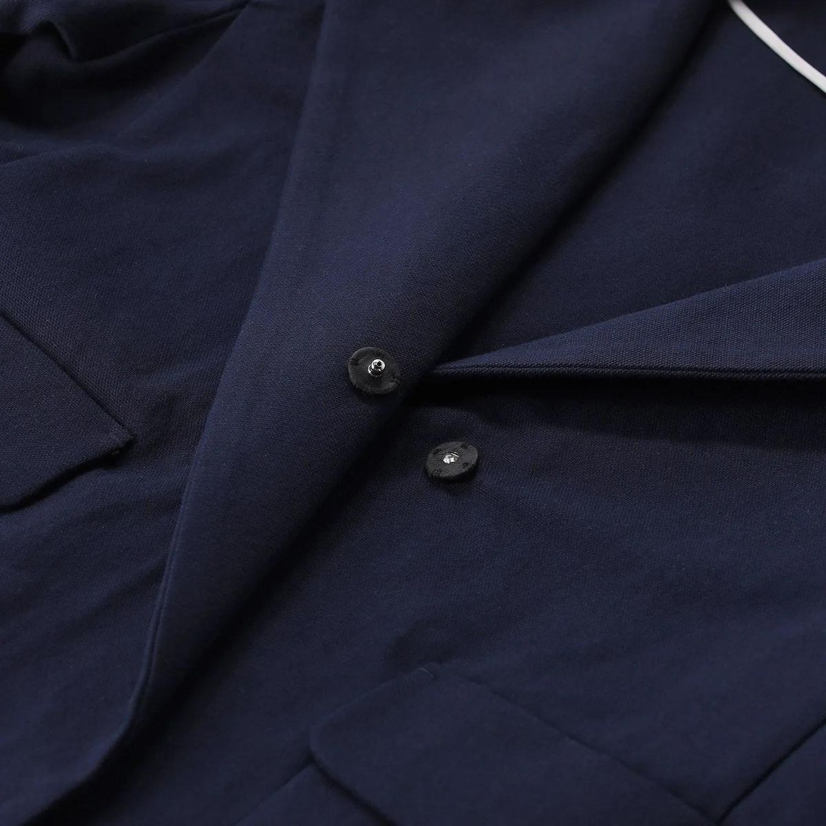 Marineblauer, kurzer Blazer aus Baumwollmischung