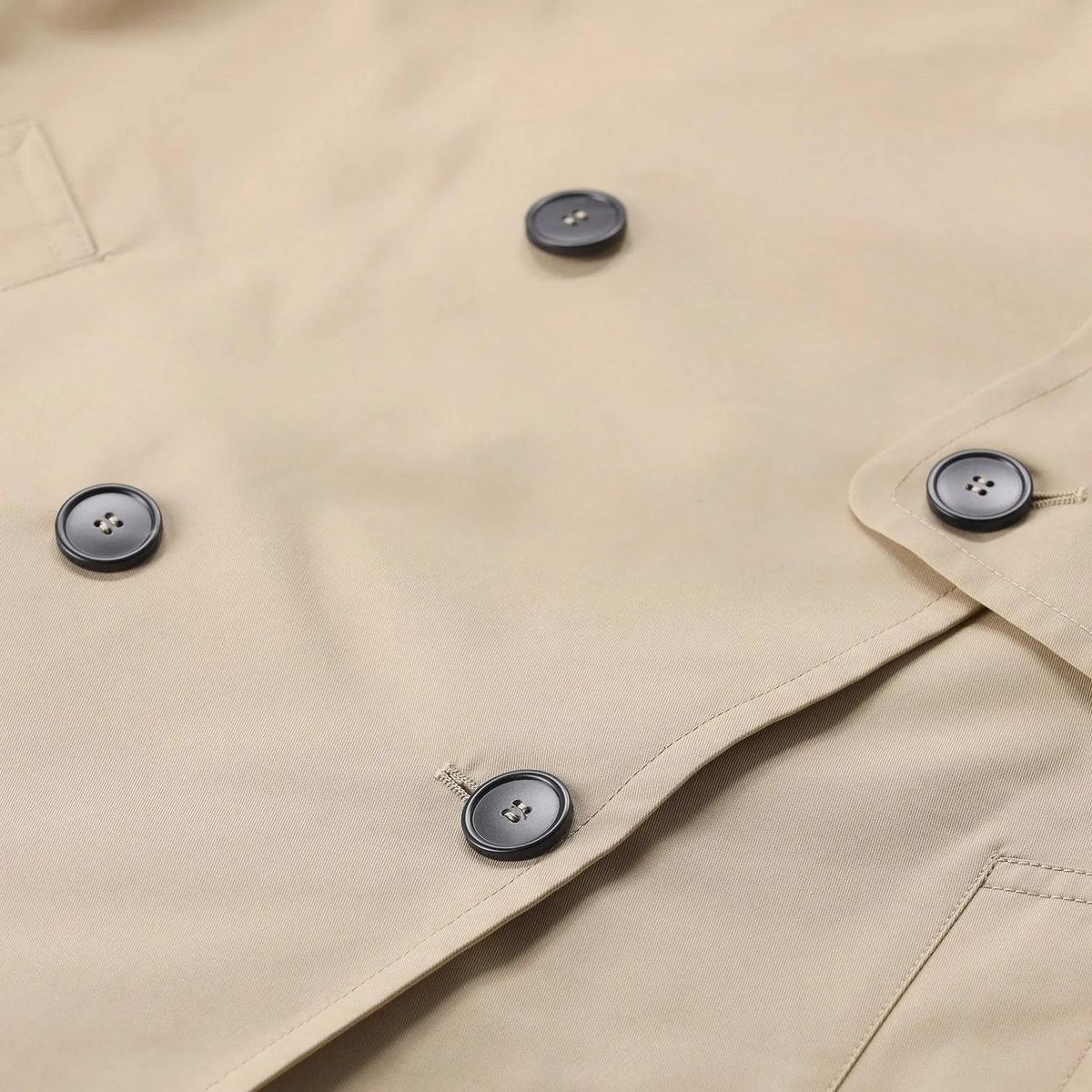 Zweireihiger Trenchcoat aus Baumwollmischung