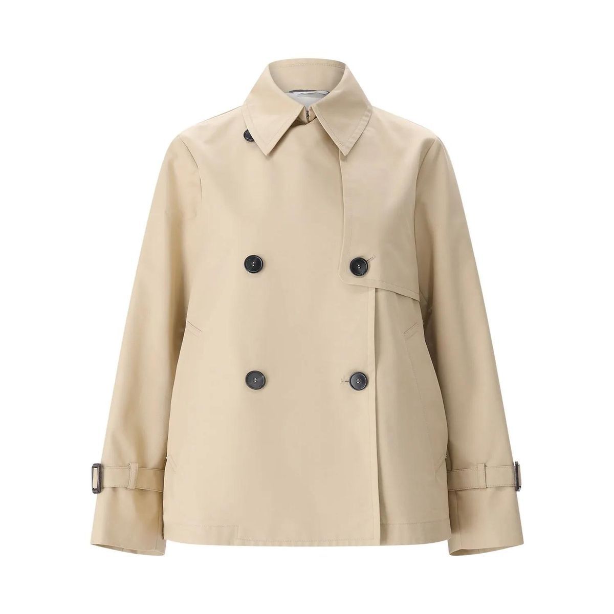 Zweireihiger Trenchcoat aus Baumwollmischung