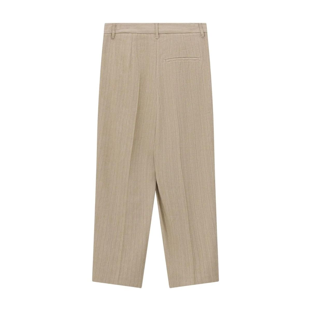 Gestreifte, schmal zulaufende Leinenhose