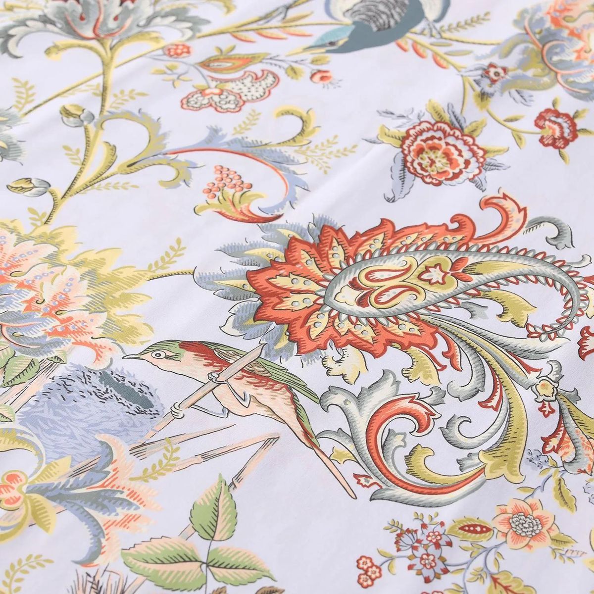 Midirock aus Seide mit floralem Paisley-Print