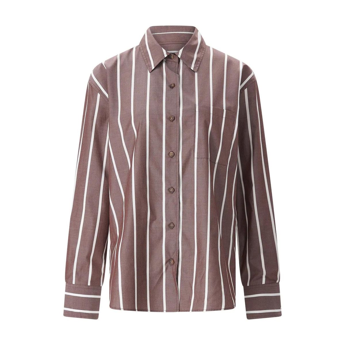 Gestreiftes Baumwoll-Popeline-Hemd