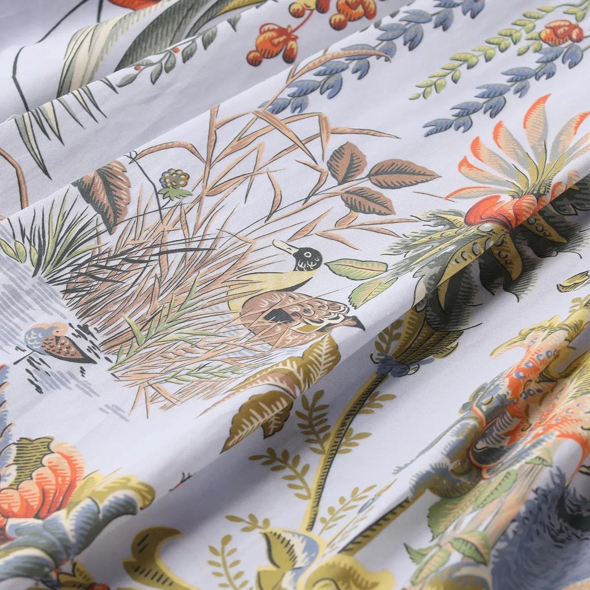 Baumwoll-Midikleid mit Blumenmuster