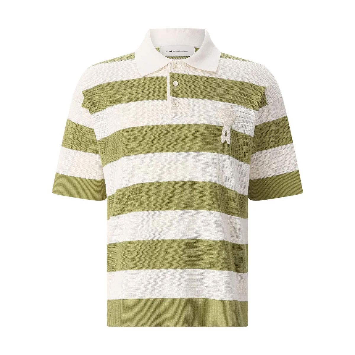 Gestreiftes Strick-Poloshirt mit Logo