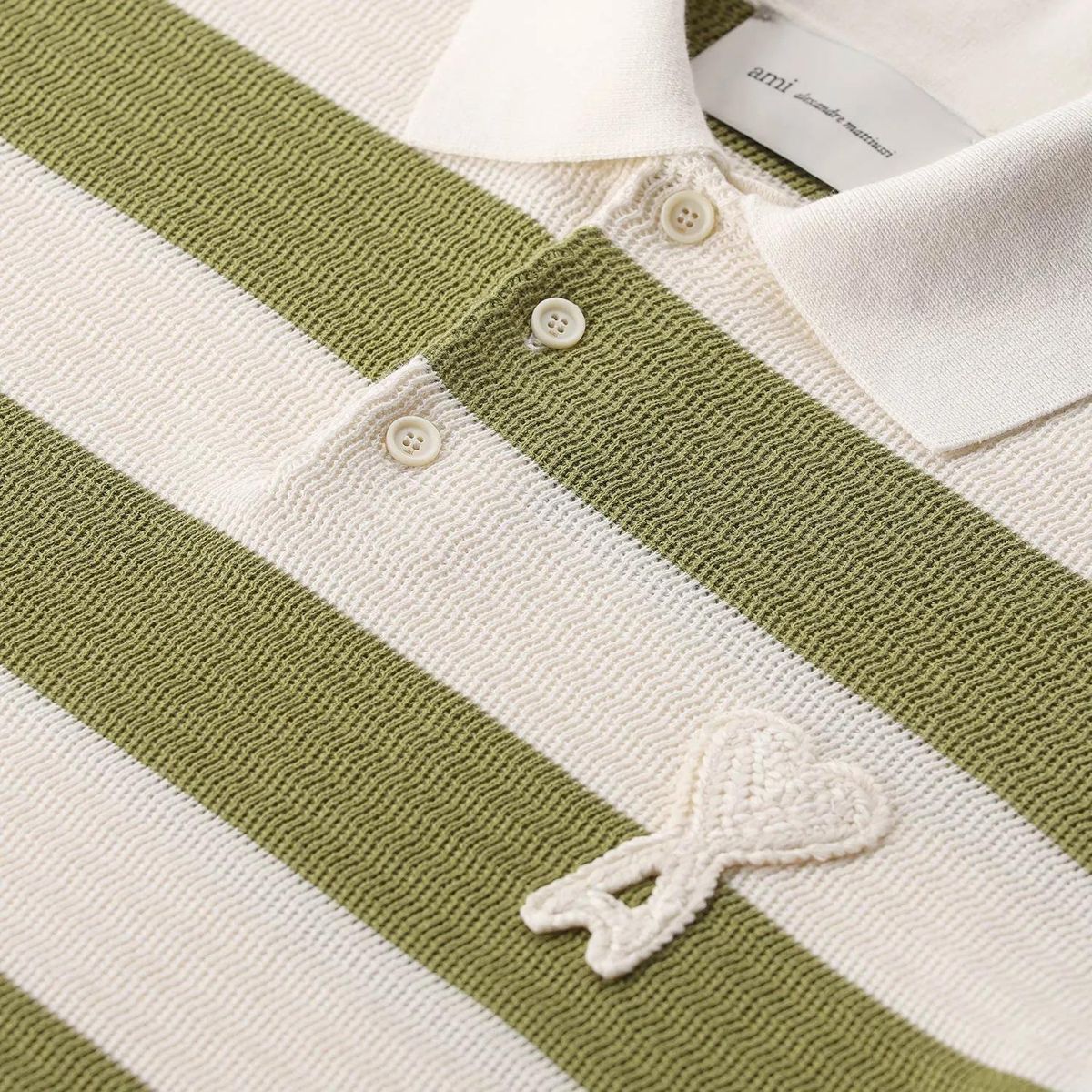 Gestreiftes Strick-Poloshirt mit Logo