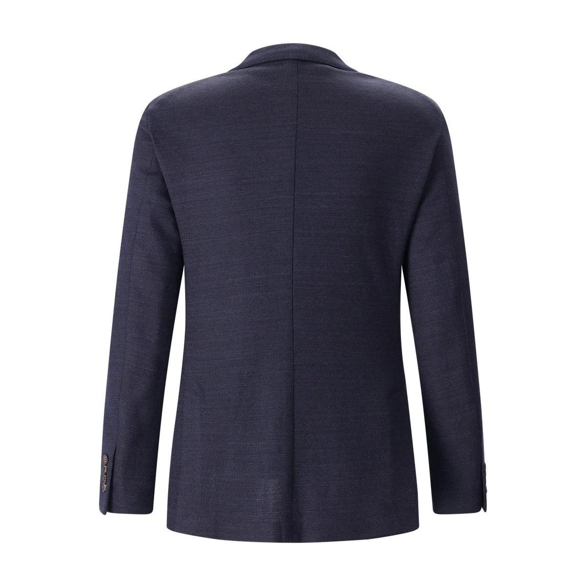 Lässiger Blazer aus marineblauem Baumwollmischgewebe