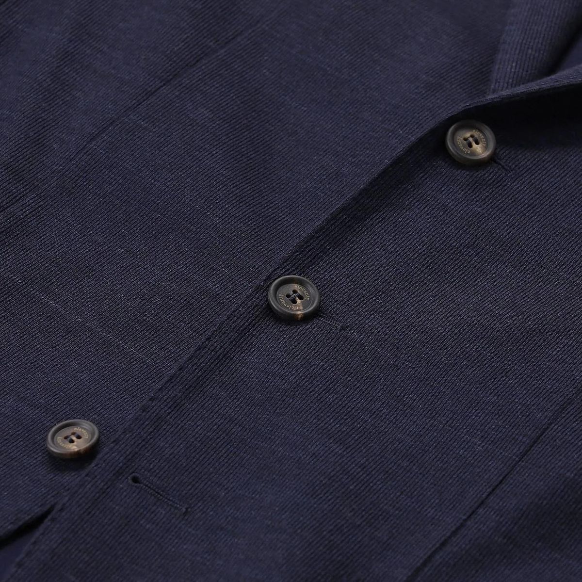 Lässiger Blazer aus marineblauem Baumwollmischgewebe