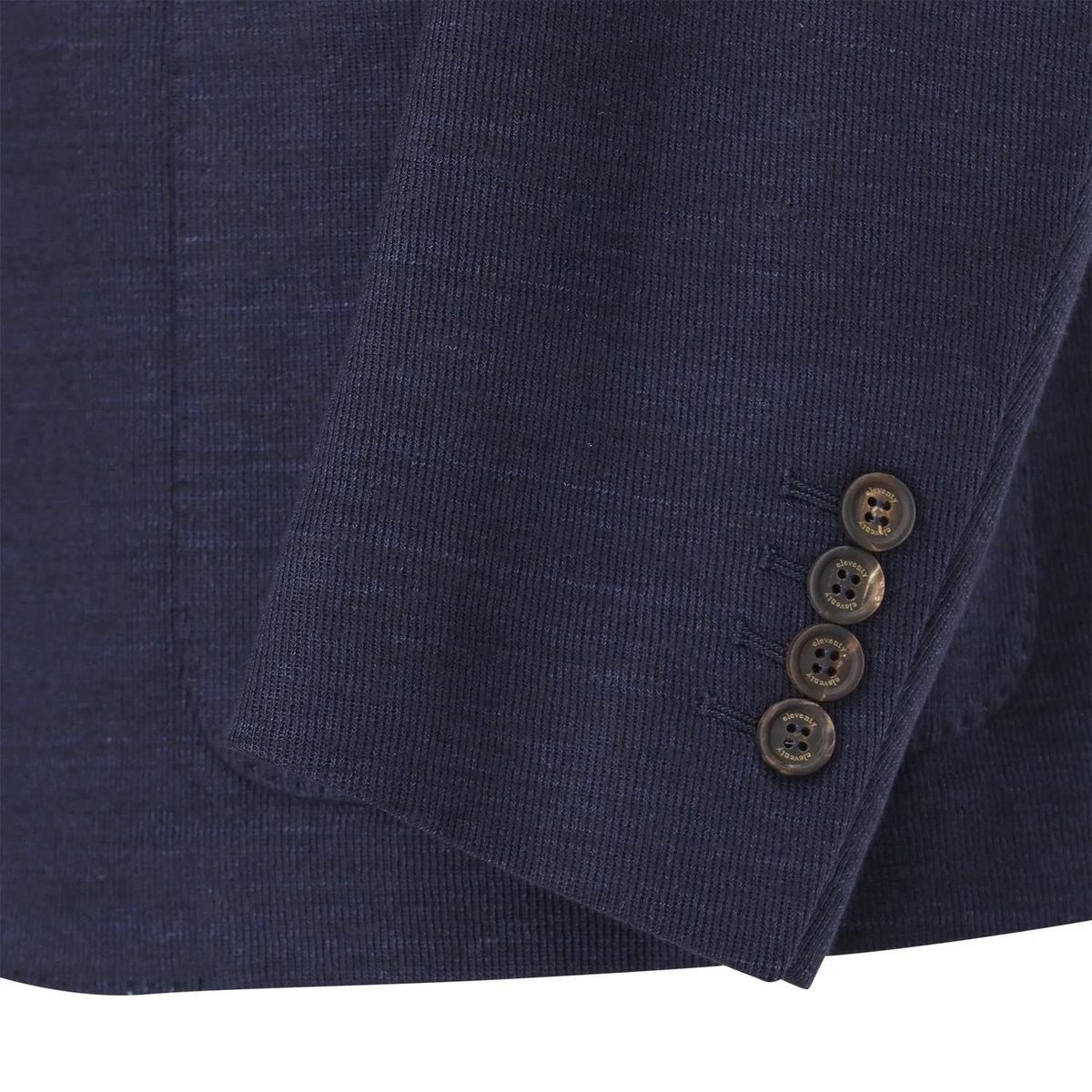 Lässiger Blazer aus marineblauem Baumwollmischgewebe