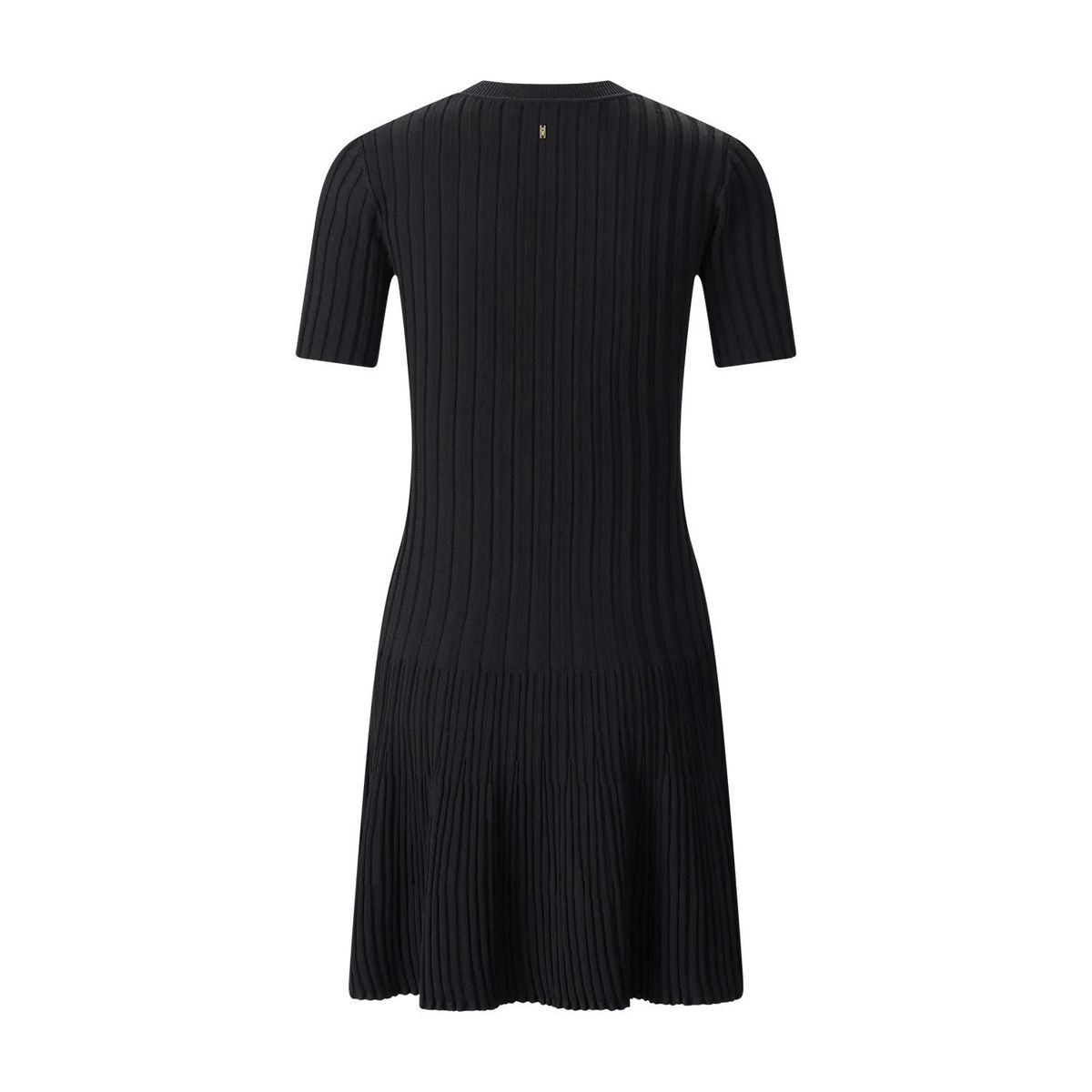 Elegantes geripptes Strick-Midikleid