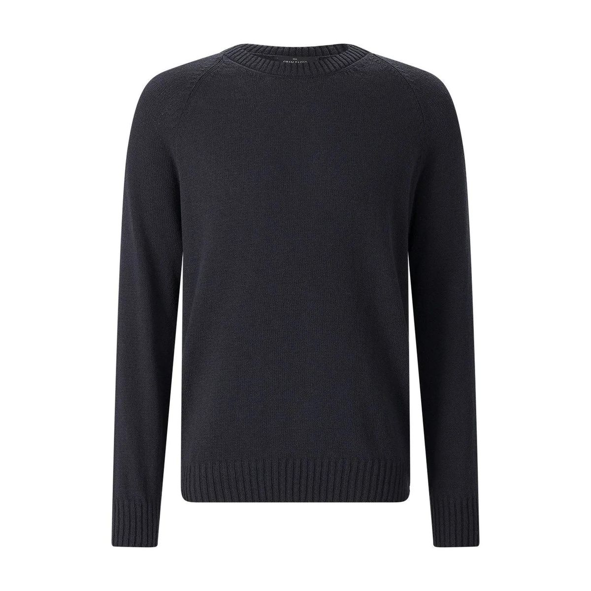 Klassischer Rundhals-Pullover aus Baumwollmischung