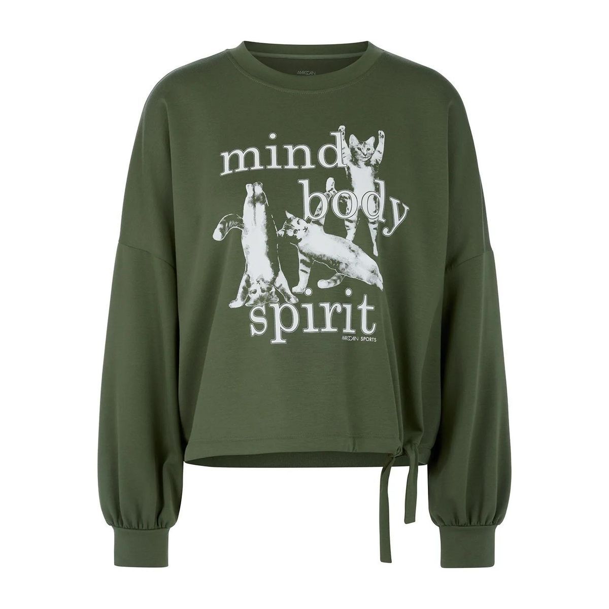 Olivgrünes Sweatshirt mit Grafikprint