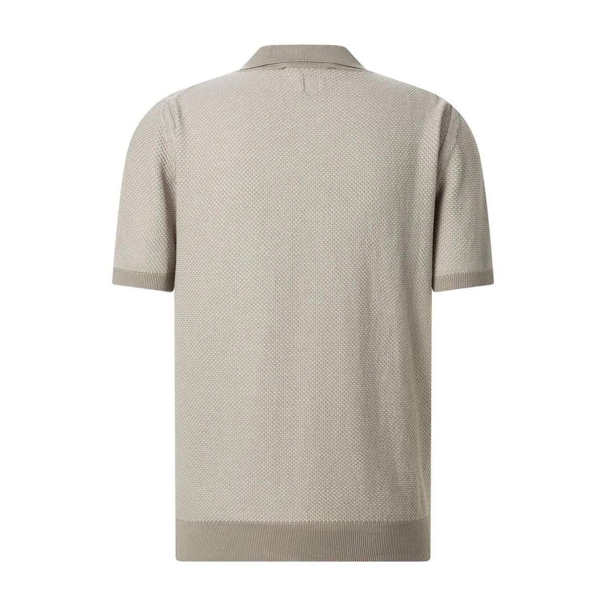 Strukturiertes Strick-Polohemd aus Baumwolle