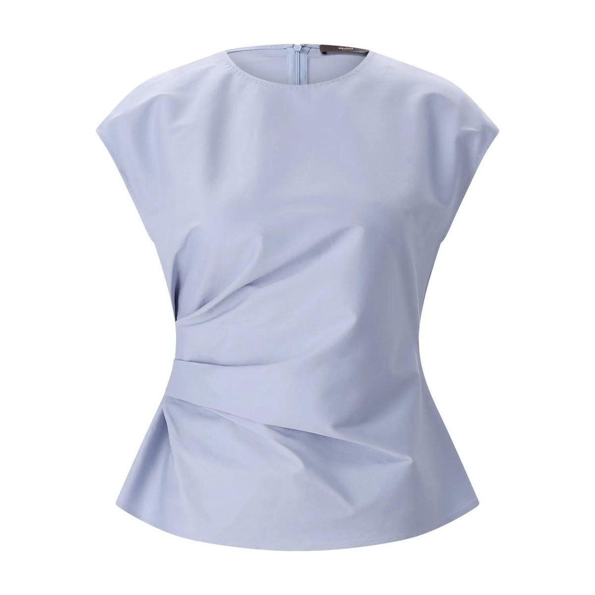 Skulpturales Baumwollmischungs-Top mit Drapierung