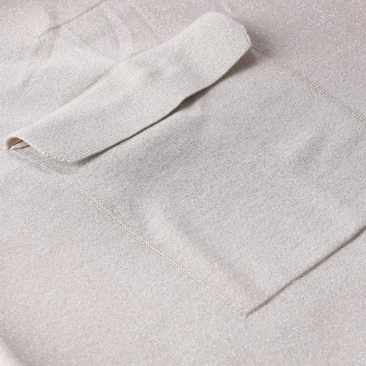 Beiger Strick-Midi-Cargorock