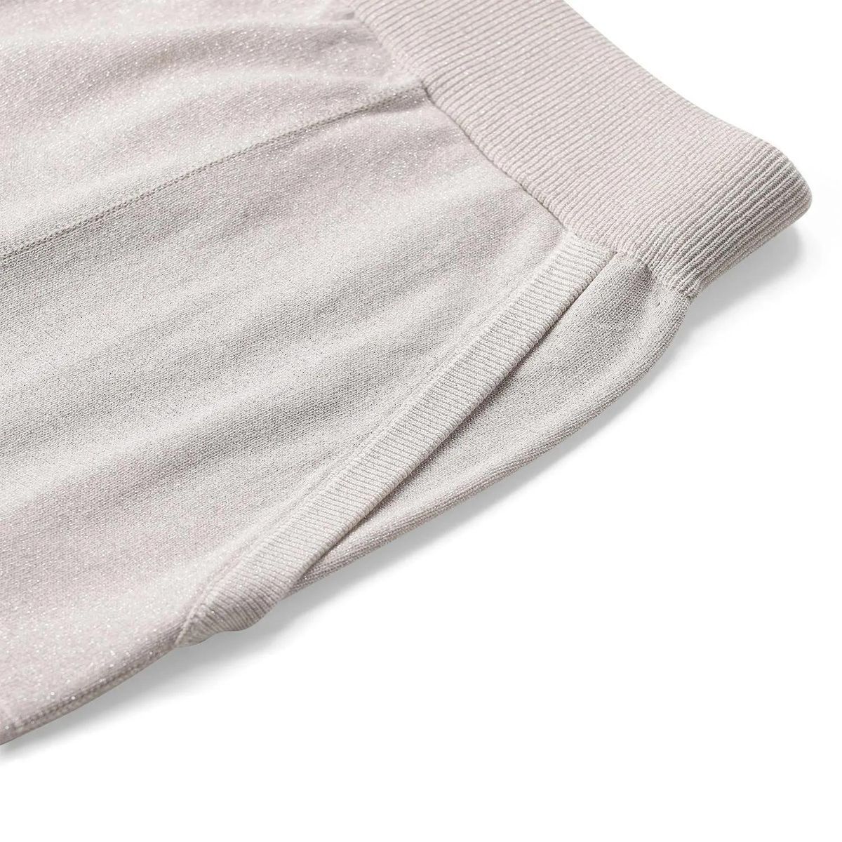 Beiger Strick-Midi-Cargorock