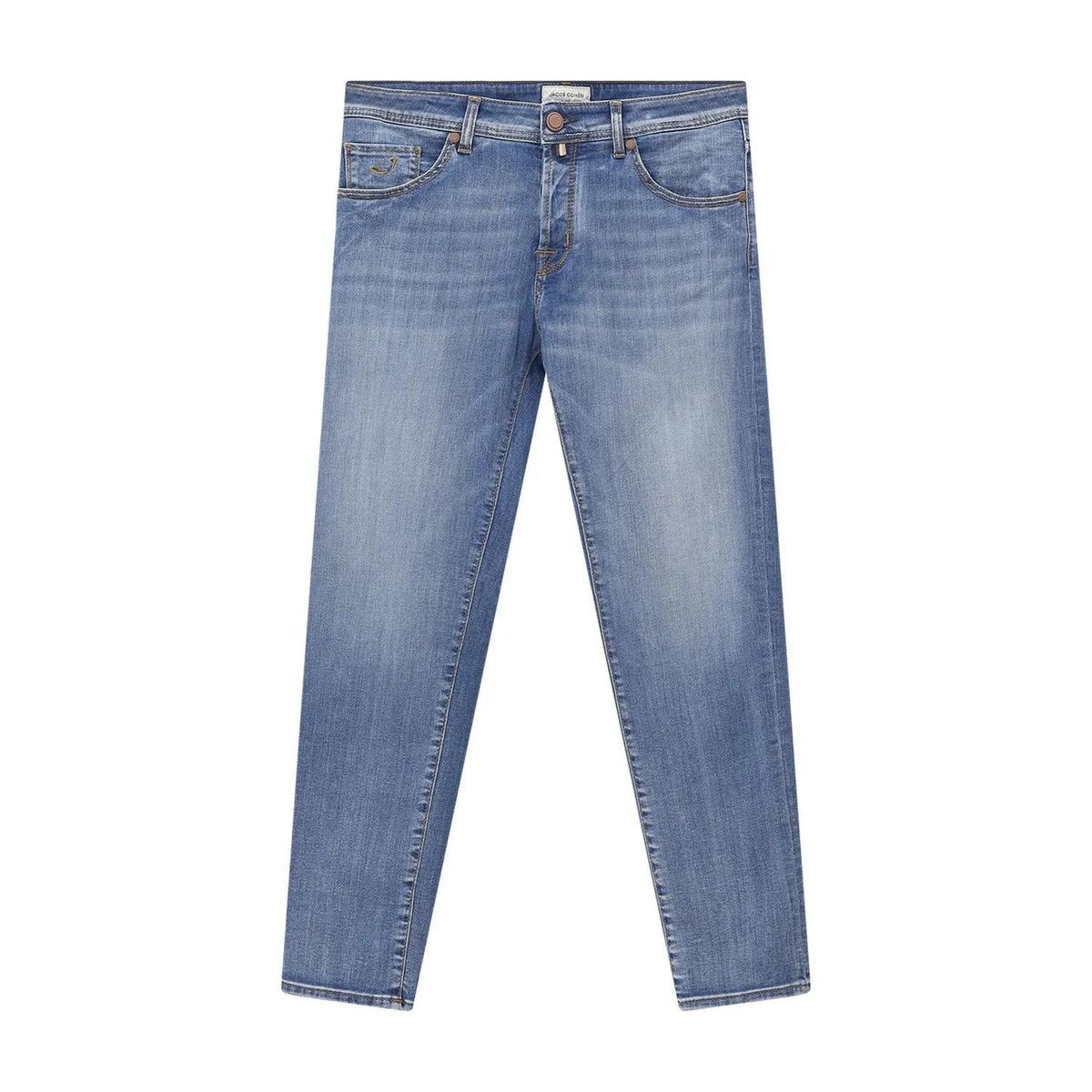 Schmal geschnittene Cropped-Jeans aus Denim