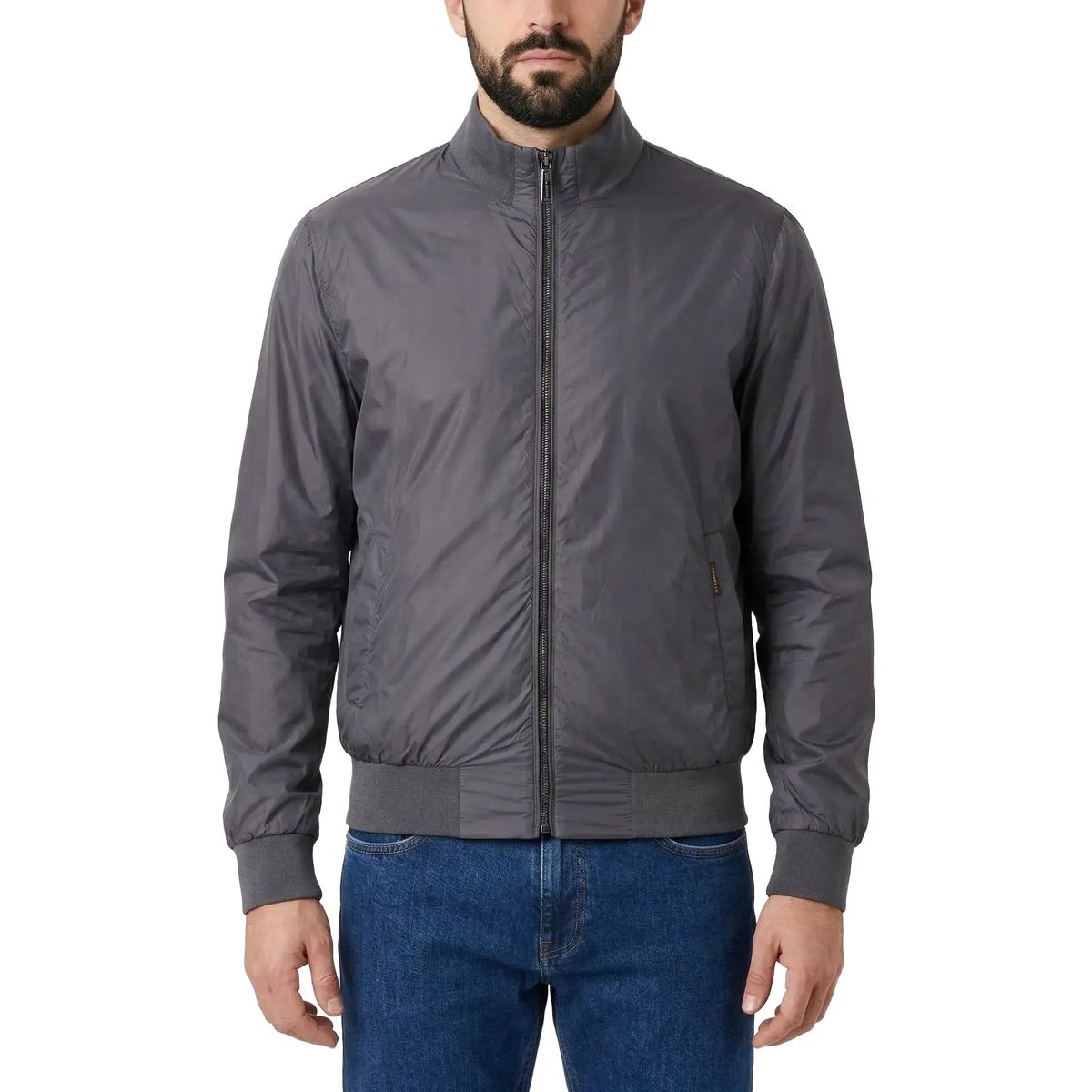 Klassische Bomberjacke mit Reißverschluss
