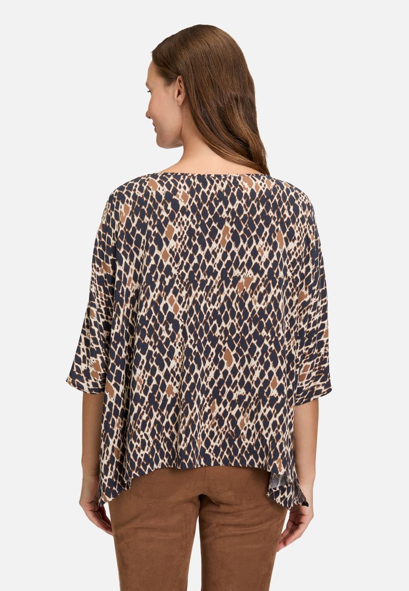 Bluse mit Animal-Print in lockerer Passform