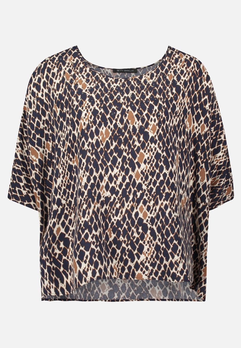 Bluse mit Animal-Print in lockerer Passform