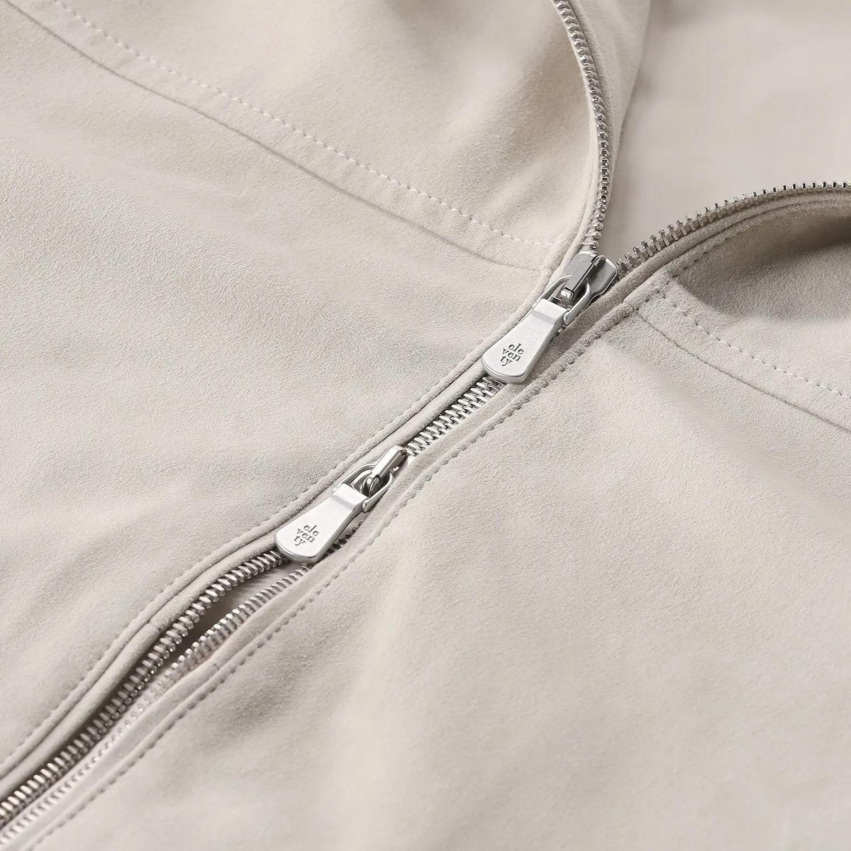 Wildlederjacke mit Reißverschluss